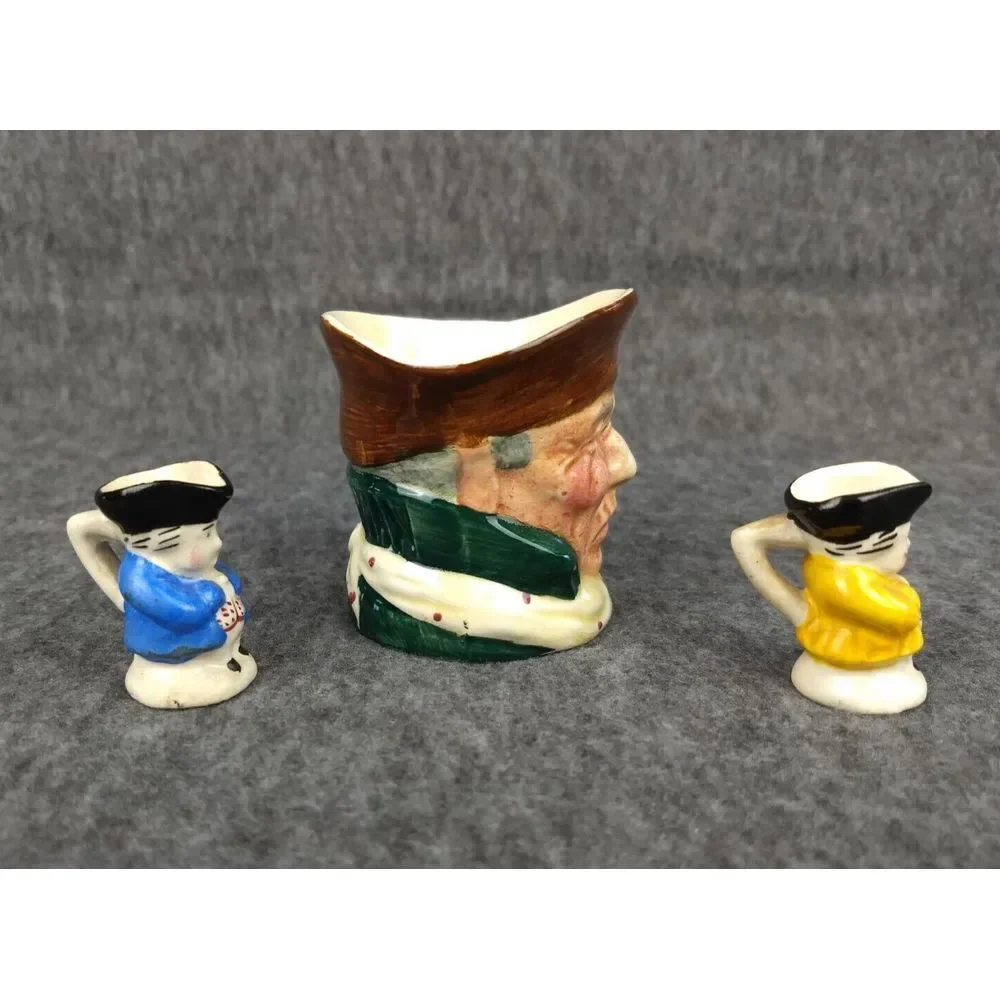 Toby Mug & 2 Miniatures Lancaster Sandland Hand Painted in England Vintage 1949+